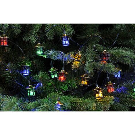 20 Multi Colour Timer Lantern Fairy Christmas Lights Battery Operated