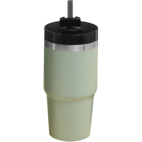 20-oz-Thermosbecher aus Edelstahl – Thermobecher mit Deckel und Strohhalm – Doppelwandige, isolierte Edelstahl-Thermoskanne