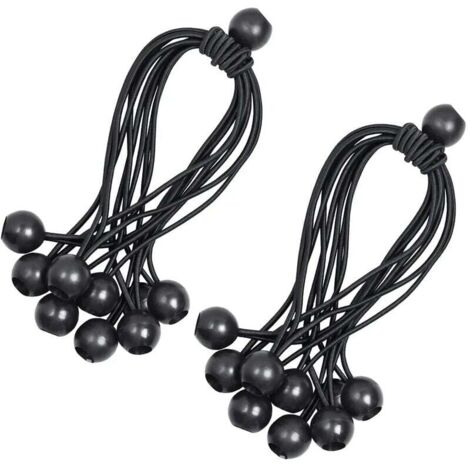 20 Pack Ball Tensioners, Extension Rings, Highly Elastic Tension Rubber, 22.5cm, Curtain Grommets, Rubber Curtain Tensioners, Pavilions MUMU