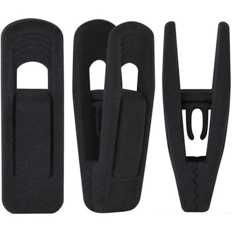 PESCE 20 Pack Black Velvet Hanger Clips, Non-Slip Velvet Clips for Velvet Hangers, Pants, Skirts, Strong Fingers, Perfect for Thin Velvet Hangers