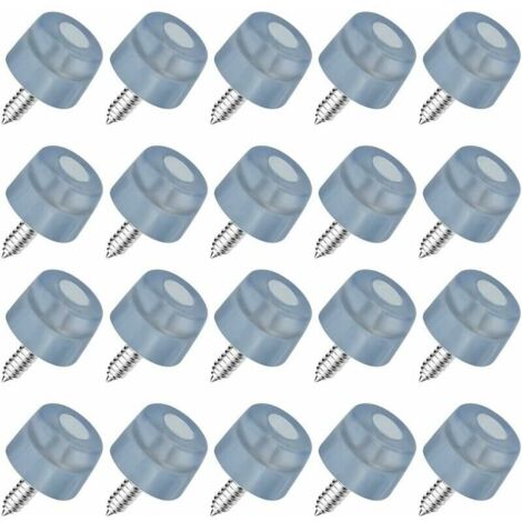 20 Pack Rubber Pads For Audio Chairs, Cutting Boards, Screw On Rubber Feet (With Screws, Packaged) - Rubber Pads (20), White
