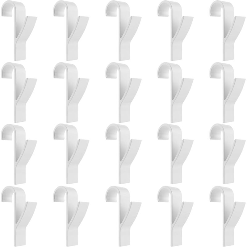 20 Pack White Radiator Hooks, abs Plastic Radiator Hooks, Heated Towel Rail Radiator Hooks, Round Radiator Hanging Hooks Holder for All Standard