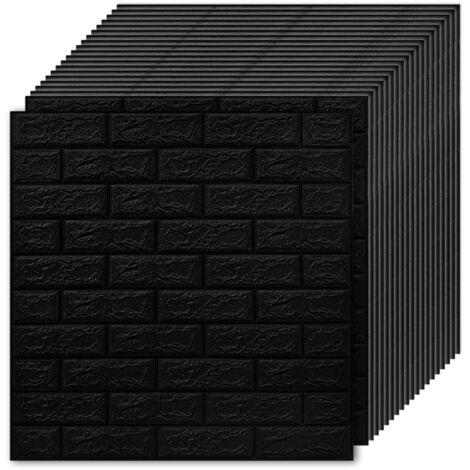 20 panneaux muraux 3D, autocollant de papier peint avec panneaux muraux en mousse PE imperméables auto-adhésifs à décoller et à coller pour la décoration murale intérieure, décoration de la maison, 4 