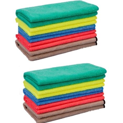 20 Paños de microfibra lavables y reutilizables 30 x 30 cm, color aleatorio