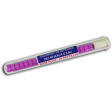 20 pastilles de traçage Rose fluo - Colorant de repérage pour milieux aqueux