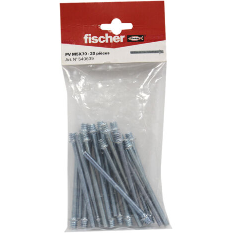 20 pattes à vis métaux 7x150 - 5 x 70 mm - Fischer