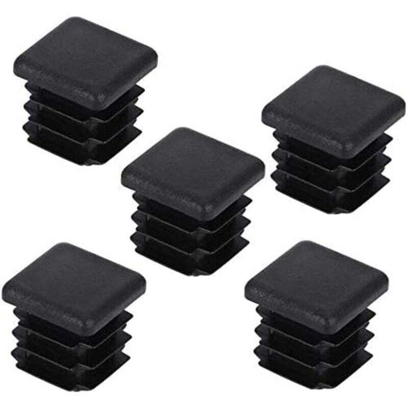 20 pcs Bouchon pour Pied de Chaise,Bouchon pour Tuyau Carré, Capuchon pour Poteau Carré en Plastique pour Pieds de Meuble Trampoline Armoire Étagère