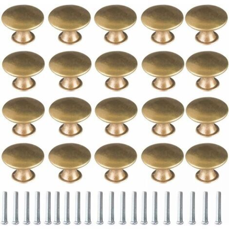 20 PCS Boutons en Laiton Vintage Poignées de Meubles Poignées de Porte de Tiroir Poignées de Meubles Poignées de Meubles Vintage Tiroir Armoire Armoire Poignées de Meubles de Cuisine