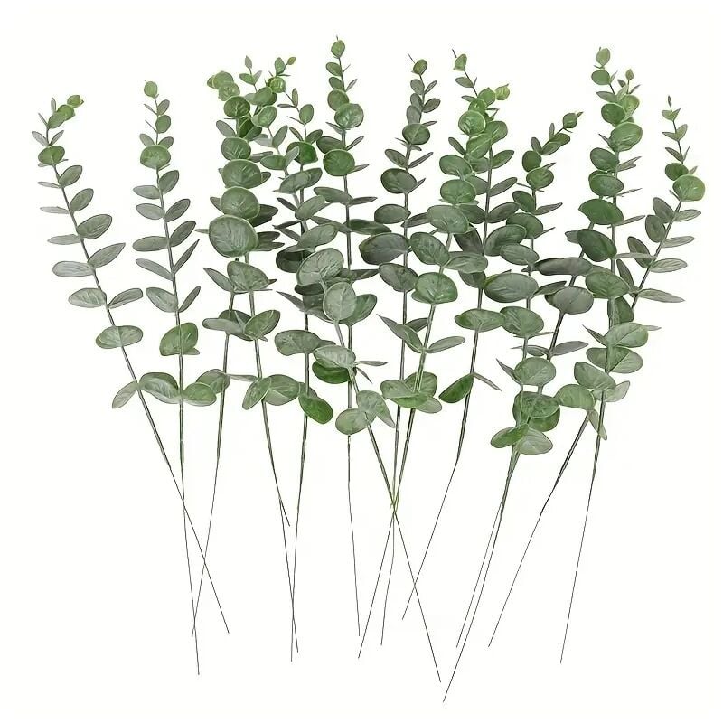 Cyslmuk - 20 Pcs Branches D'eucalyptus Artificielle Faux Eucalyptus Tiges D'eucalyptus Artificielles Simulation Feuilles D'eucalyptus Plante