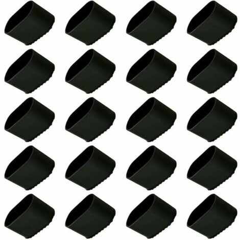 20 Pcs Chair Leg Caps - Protective Floor Caps for GHOST Oval Tubes, Plastic Protectors to Prevent Scratches and Damage