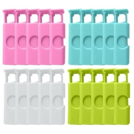 20 Pcs Clips à pression pour sacs à pain, clips à ressort, clips pour sacs, clips de fermeture de sacs pour le stockage de snacks