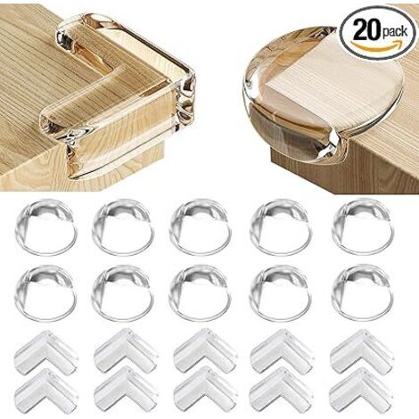 20 PCS Coin de Table Protection Bebe Protection, Protege Angle de Table avec Une Super Colle améliorée pour Tables et Coins de Meubles