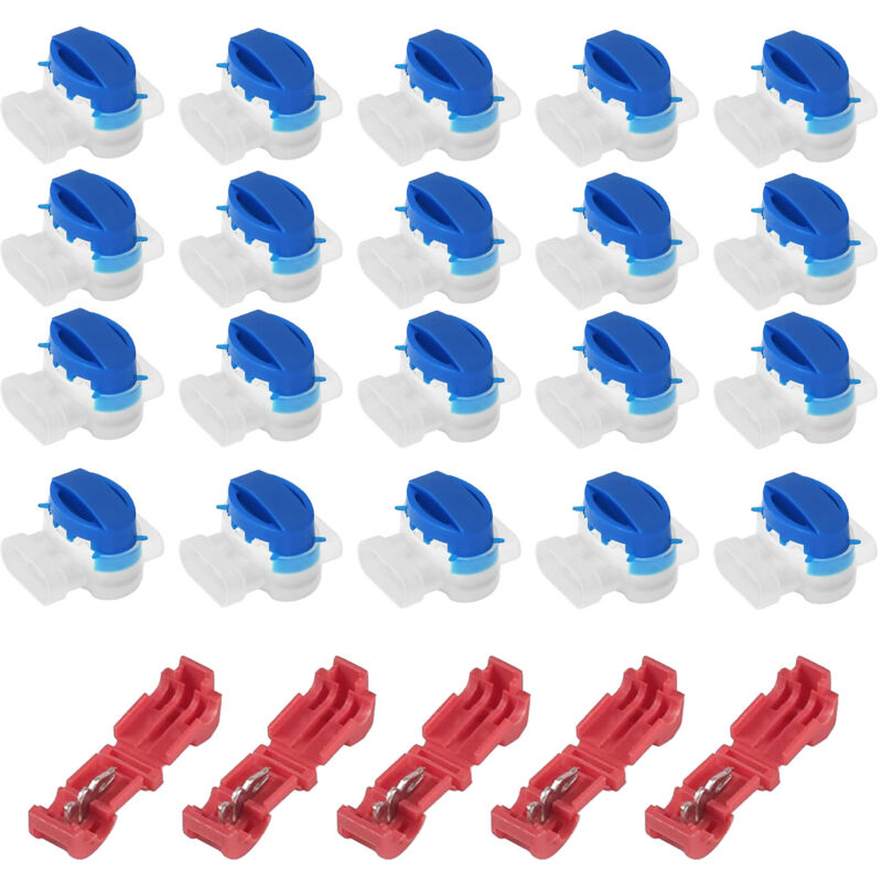 20 Pcs Connecteurs de Câbles pour Robot Tondeuse, Connecteurs de Câble Remplis des Résines, Raccords Remplis de Gel pour Jardin Extérieur Tondeuse