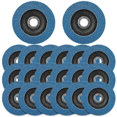 20 Pcs Disque à Lamelle 125mm, Disques Abrasifs à Lamelles Grain 120, Disque de Meulage en Acier, Disque de Décapage pour Enlever Ebavure, Polissage, Rouille, Finition