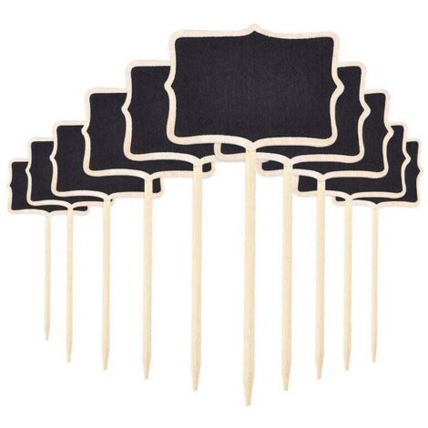 20 pcs Étiquettes de Plantes en Bois, Mini Étiquettes de Plantes Tableau Noir, pour Plante d'Intérieur Jardin Potager Balcon Décoration de Jardin d'Herbes