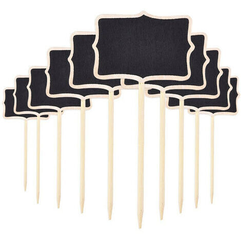 20 pcs Étiquettes de Plantes en Bois, Mini Étiquettes de Plantes Tableau Noir, pour Plante d'Intérieur Jardin Potager Balcon Décoration de Jardin d'Herbes