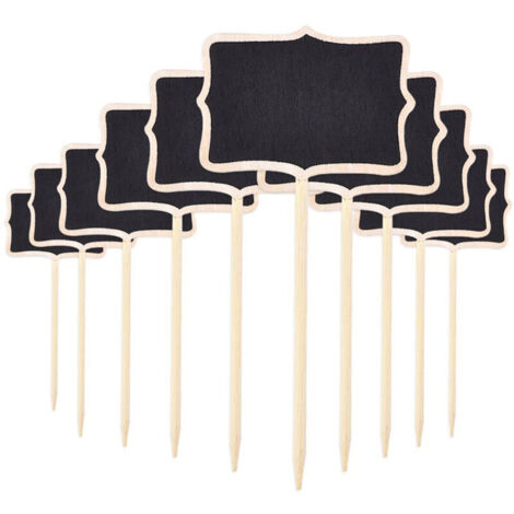 20 pcs Étiquettes de Plantes en Bois, Mini Étiquettes de Plantes Tableau Noir, pour Plante d'Intérieur Jardin Potager Balcon Décoration de Jardin d'Herbes