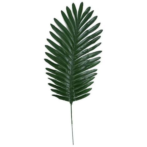 20 Pcs Faux Feuilles De Palmier Avec Tiges Imitation De Plante Tropicale Artificielle (vert)