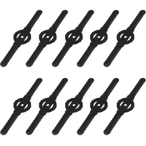 20 Pcs Lames en Plastique de Rechange, Lame Coupe Bordure Tondeuse à Gazon en Plastique Lames pour Jardin et Pelouse Coupe Bordures