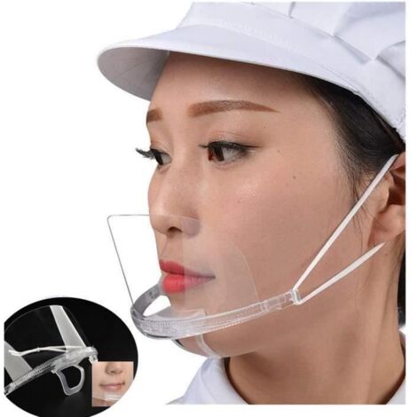 20 pcs Masque Transparent, Traitement Anti-buée Masque Sanitaire Convient pour Hôtel et Restaurant de Cuisine