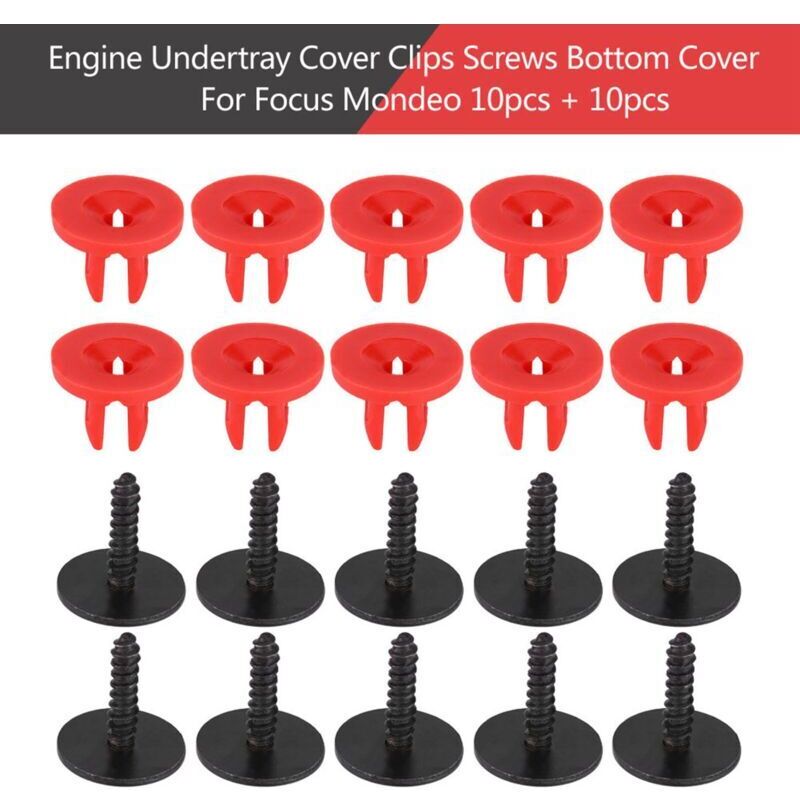 20 Pcs Motor Undertray Coupling Clips Screws Lower Cover Shield Protection for High Quality Practical Passport