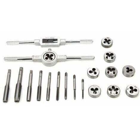 20 PCS Outil Pour Tarauder, tarauds et filières, Filetage Extracteurs de Vis, M3-M12 en Acier, avec Étui de Rangement