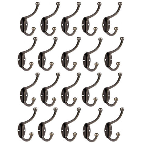 20 Pcs Patère Porte Manteau Murale Vintage Crochet Uniques Métal De Porte Chapeau Crochet Rétro Inox avec Vis pour la maison pour Porte-Manteau Salle de Bain Cuisine (Copper)