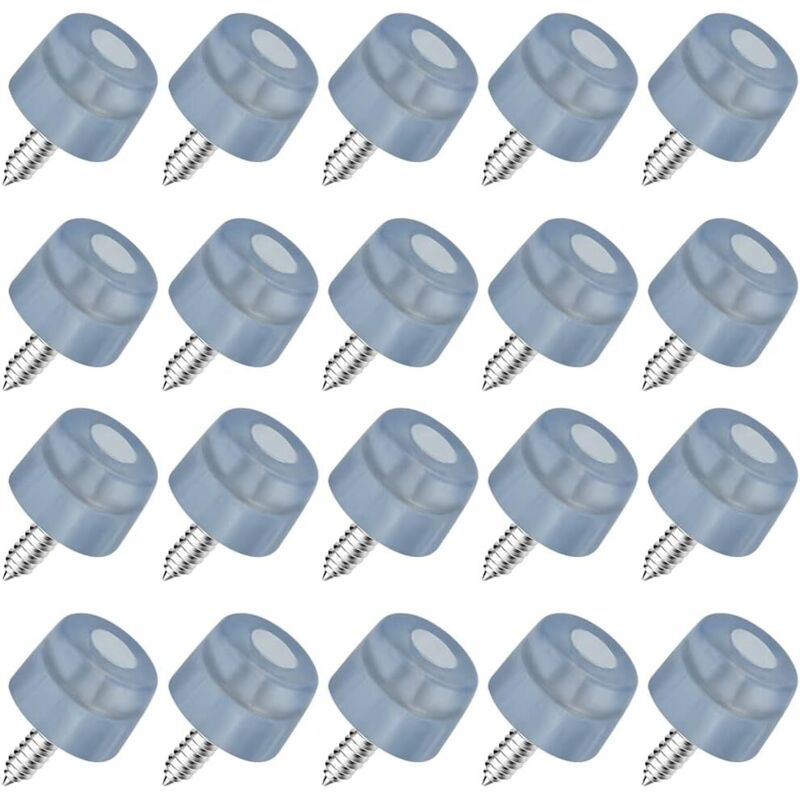 20 pcs Pieds de chaise en caoutchouc à visser 20 18 14mm Antidérapant pour meubles protection anti-vibration avec vis pour meubles armoires bureaux