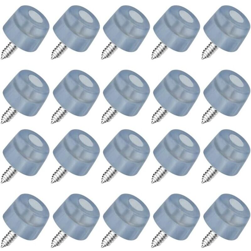 20 PCS Pieds de chaise en caoutchouc à visser 20 18 14mm Antidérapant pour meubles protection anti-vibration avec vis pour meubles armoires bureaux