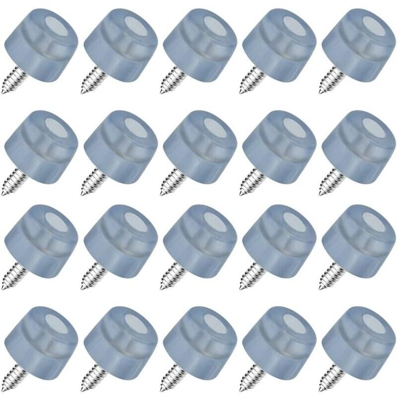 20 PCS Pieds de chaise en caoutchouc à visser 20 18 14mm Antidérapant pour meubles protection anti-vibration avec vis pour meubles armoires bureaux