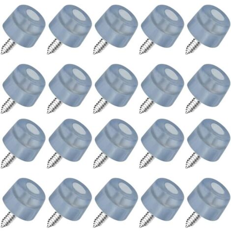 20 PCS Pieds de chaise en caoutchouc à visser 20 18 14mm Antidérapant pour meubles protection anti-vibration avec vis pour meubles armoires bureaux tables canapés