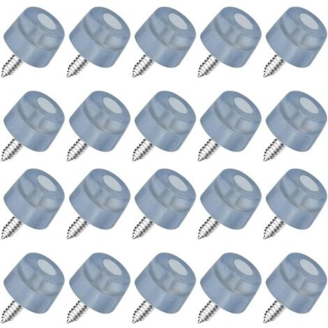 20 PCS Pieds de chaise en caoutchouc à visser 20 18 14mm Antidérapant pour meubles protection anti-vibration avec vis pour meubles armoires bureaux tables canapés