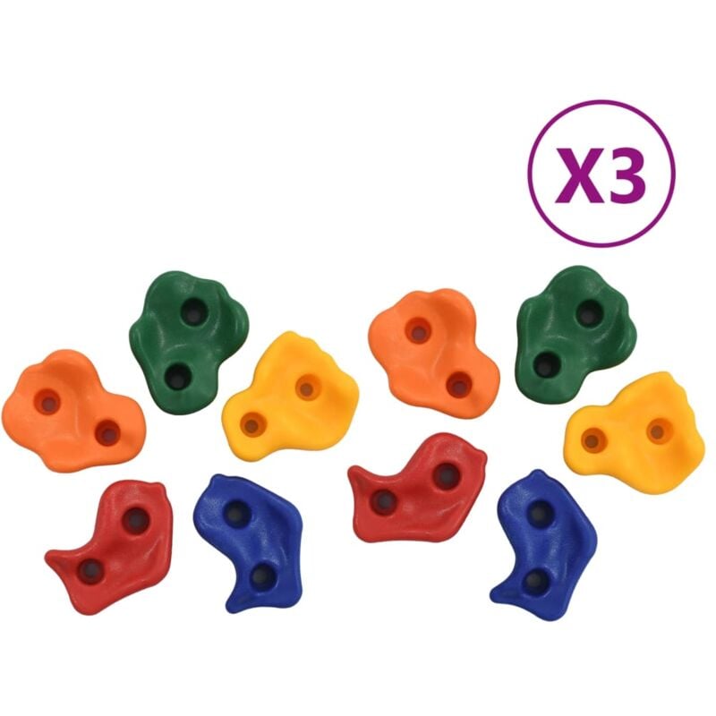 Vidaxl - Pierres d'escalade 30 pcs pe Multicolore