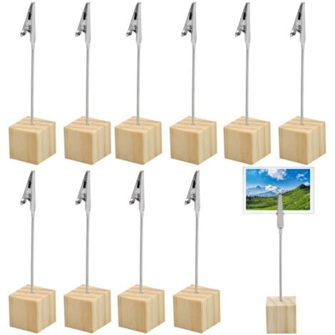 20 Pcs Porte Photo Sur Pied Porte Photo Pince MéTal Porte Photo Base MéMo Et Porte-Clips Message Pin Porte Photo,pour La DéCoration de Bureau Mariage FêTe Maison