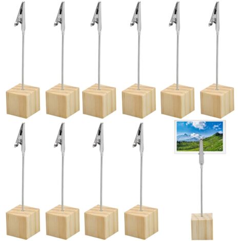 20 Pcs Porte Photo Sur Pied Porte Photo Pince MéTal Porte Photo Base MéMo Et Porte-Clips Message Pin Porte Photo,pour La DéCoration de Bureau Mariage FêTe Maison