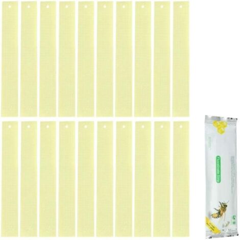 20 Pcs Pro Apiculture Fluvalinate Abeille Acarien Varroa Outil Bandes Fournitures pour l'élimination des acariens de la ruche Varroa