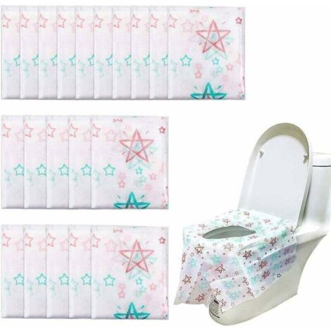 20 Pcs Protege Toilette Jetable Protection WC Housses Siège de Toilettes Emballage Individuel Portable pour Toilettes Publiques Voyage Enfant
