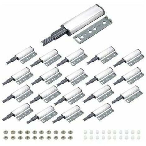 20 PCS Push to Open Aimant Poussoir Porte Placard Loquet Magnetique,Tampon Amortisseur pour Armoire Tiroir,Ouvre et Ferme la Porte avec Pression pour La Porte de L'armoire,Tiroir,Meuble et Placard