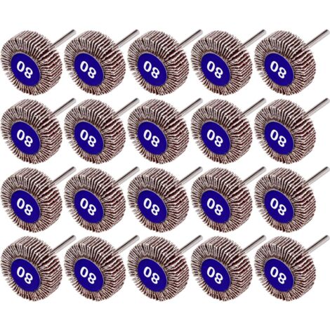 22 Disques à Lamelles Abrasives | Grain 60/80/120 Pour Perceuse, Meulage Métal & Bois | Set Pro