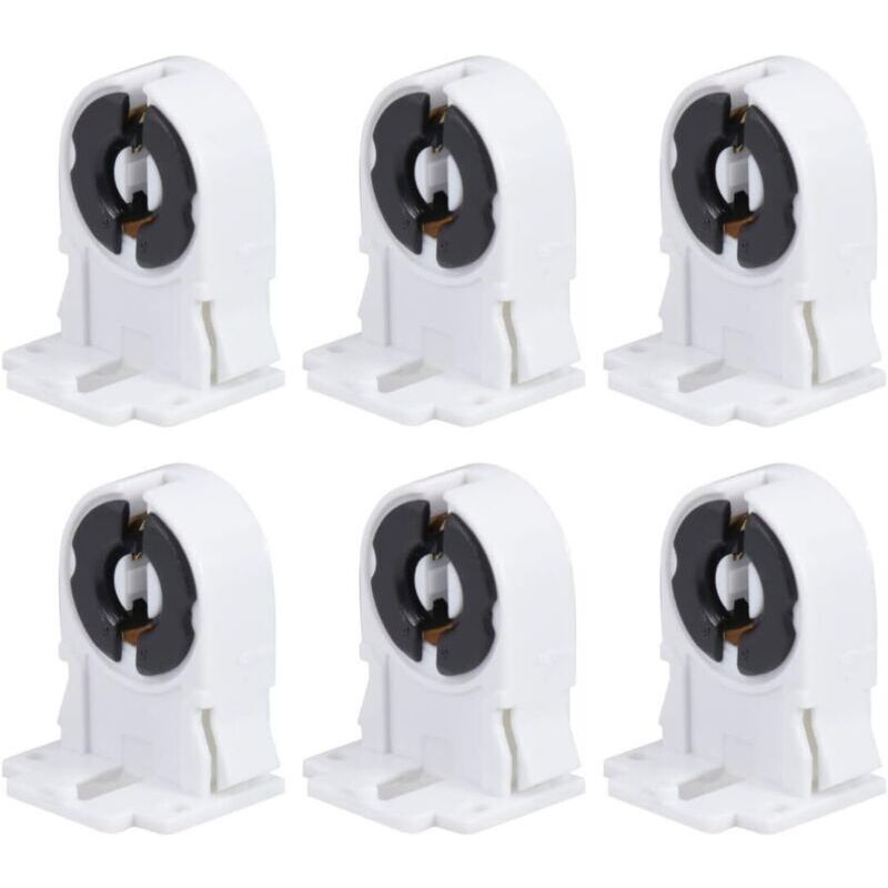 20 Pcs Support de Lampe Fluorescente Vis Type T8 / G13 Support de Lampe Non Shunté Pierre Tombale Remplacement de La Douille pour Tube Fluorescent à