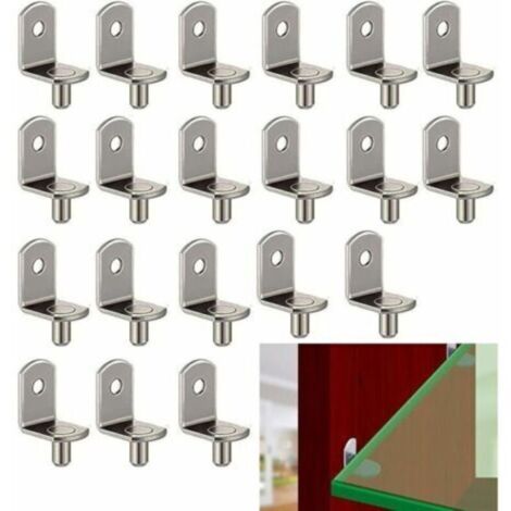 20 Pcs Taquet Etagere, Chevilles de Support d'étagère, Support Etagere, Taquets pour étagères, Support étagère pour Armoire, Placard étagère en Verre