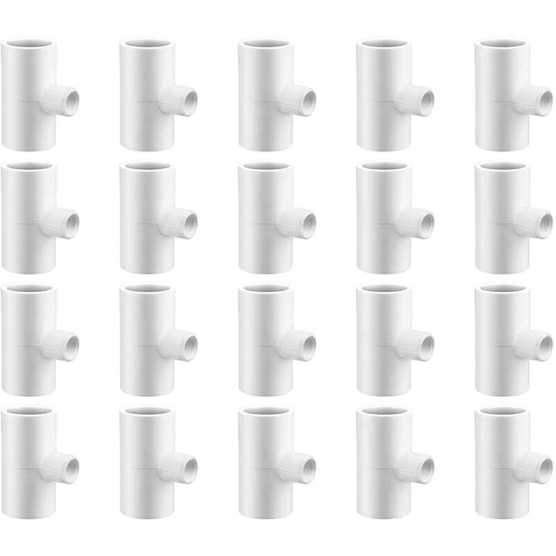 20 pcs,T-Shirt Abreuvoir Poulet,PièCes en T De Poulet,Raccords En T pour Volaille,Raccords En T En Pvc Pour Abreuvoir De Poulet,Pour Tuyauterie En