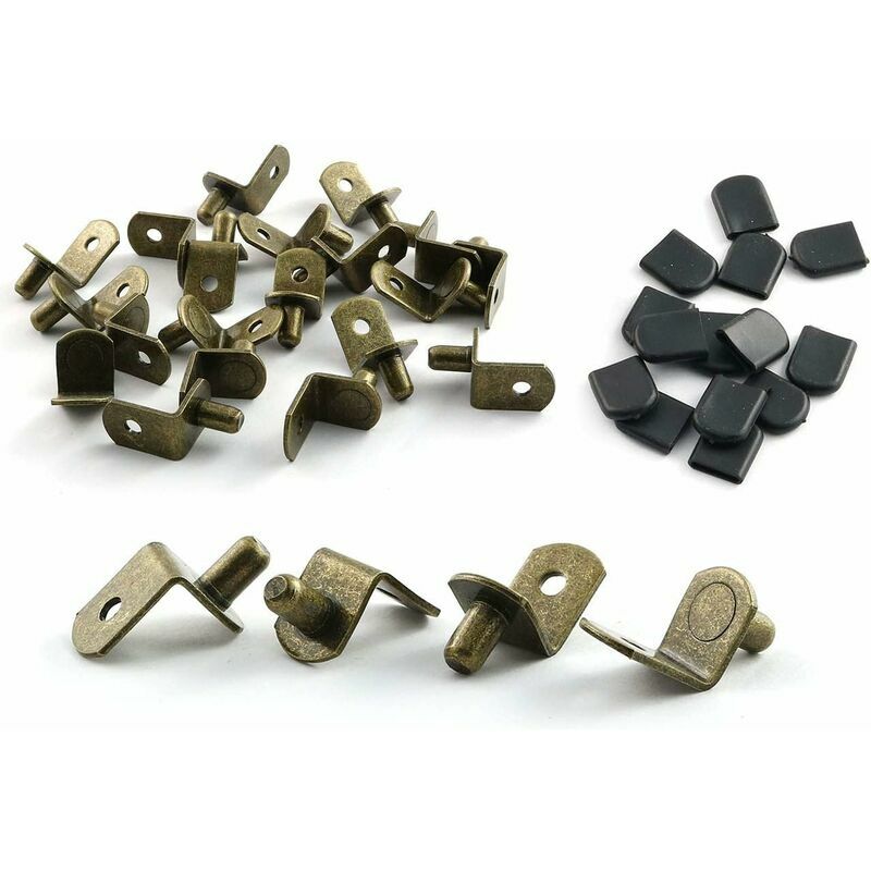 FVO - 20 perni per mensole con manicotto in gomma