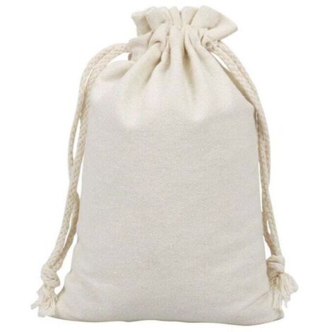 20 Petit Pochon Tissu,Sac Coton Sachet Tissu Pochon Bijoux Lin,Sacs en Tissu Sac Toile De Jute Pochette Tissu Cordon,Sac Cafe Sac Tissu Cadeau Sachet Reutilisable 13 x 18 cm