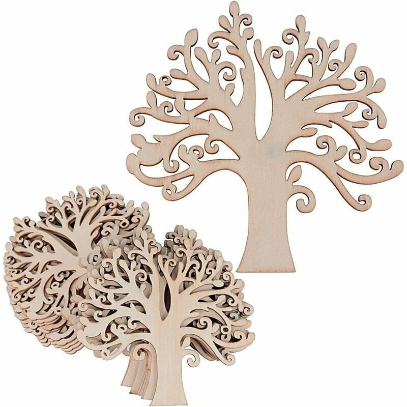 20 pezzi 12,5 cm in legno naturale albero della