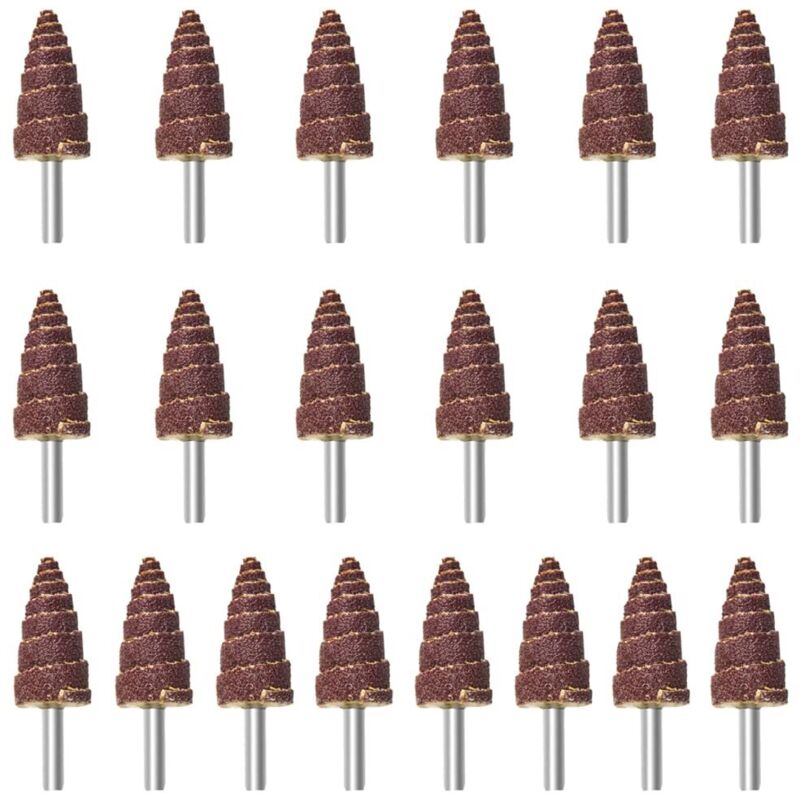20 pezzi 20×40MM ruote lamellari coniche per utensili rotanti con gambo da 6 mm
