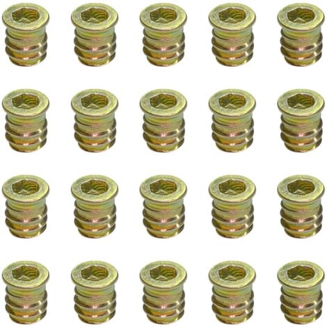 20 pezzi dadi per mobili M6 x 13 mm con filettatura - RAPANDA