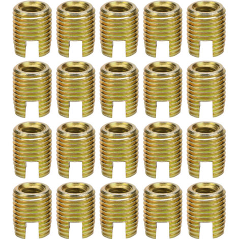 20 pezzi di inserti filettati autofilettanti in acciaio al carbonio 302 (interni M81,25 esterni M121,5)