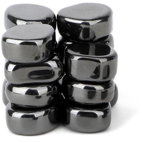 20 pezzi di magneti in ematite nera, pietre magnetiche irregolari naturali, pietre magnetiche da gioco con spago, magneti decorativi per casa, ufficio, feste, frigorifero (12-14 mm)