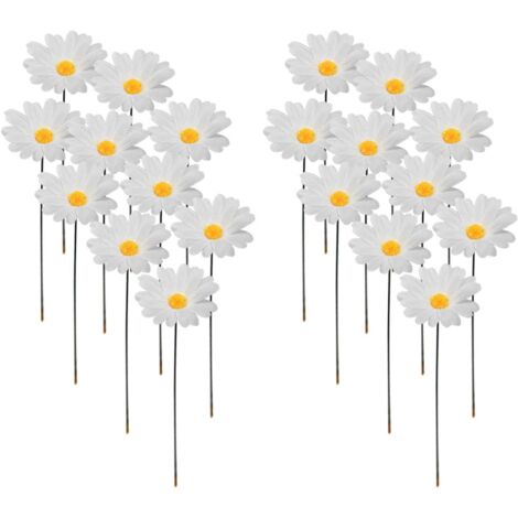 20 pezzi di picchetti da giardino per interni ed esterni, decorazione da giardino, picchetti da prato a forma di margherita, decorazione da prato per vialetti e vasi di fiori